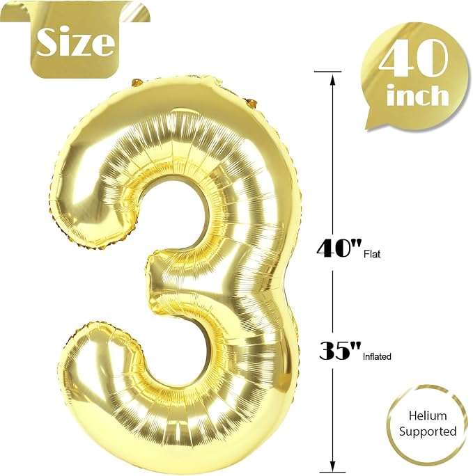 Light Gold 3 Balloon - Image 5