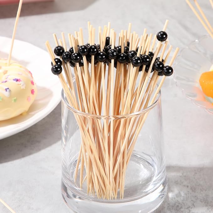 Reallnaive 600 Pcs Cocktail Pick Pearl Fancy Toothpick - Image 3