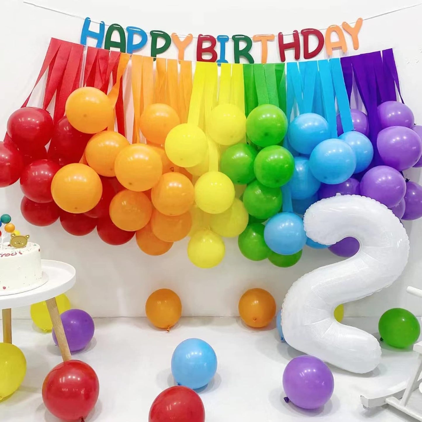 KAWKALSH 200pcs Balloons 5 Inch Assorted Colors, Small Mini Rainbow Latex Balloons for Party Birthday Baby Shower Anniversary Festival Arch Garland Decoration