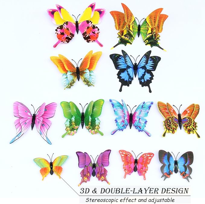 OPSEAM 3D Butterfly Wall Decor Butterfly Decorations Stickers - Image 4
