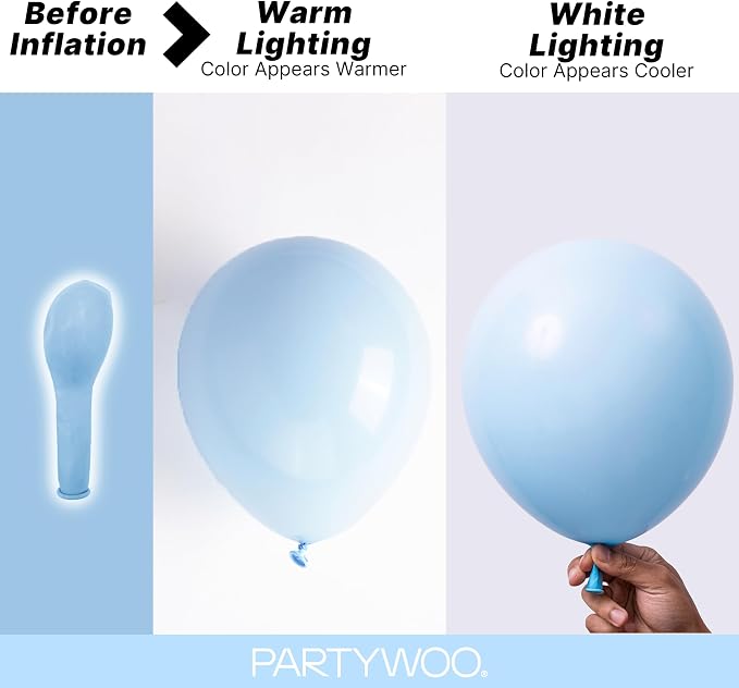 PartyWoo Baby Blue Balloons 99pcs Different Sizes of 36 18 12 10 5 Inch Light - Image 3