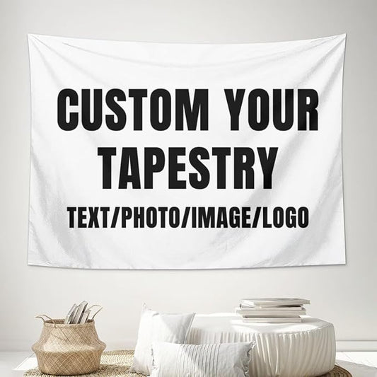 Personalized Tapestry Custom Tapestry Upload Images Banners and Signs Customize by Custom