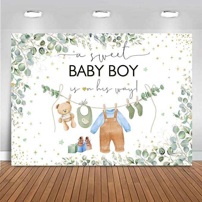 Mocsicka Sweet Baby Shower Backdrop by Mocsicka