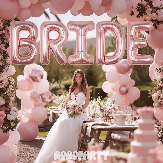 Letter Balloons Rose Gold 40 Inch M Large Big Foil Mylar Balloon | - Image 3