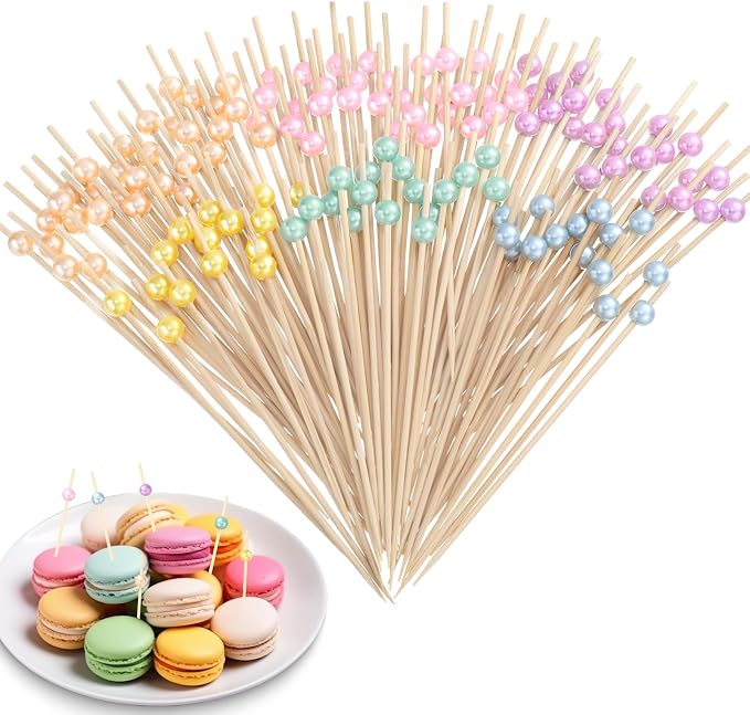 Reallnaive 600 Pcs Cocktail Pick Pearl Fancy Toothpick by Unknown