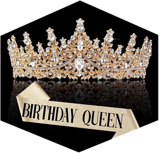 Fesciory Birthday Crown for Women, Adult Fit, Coming of Age Gifts & Halloween by Fesciory