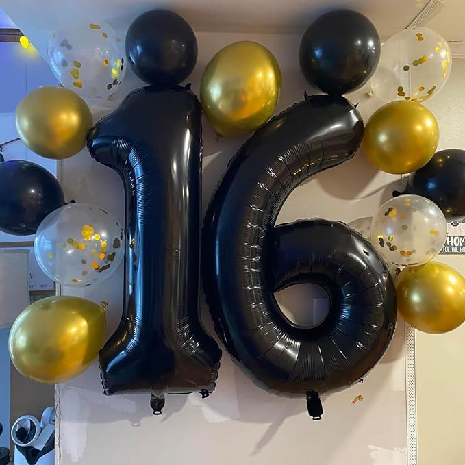 40 inch Number Balloon 0-9 Black Large Number 23 Balloons, Digital Balloons - Image 4