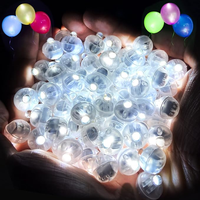 ZGWJ 200PCs White Balloon Lights Mini, Battery Powered, Long Standby Time by ZGWJ