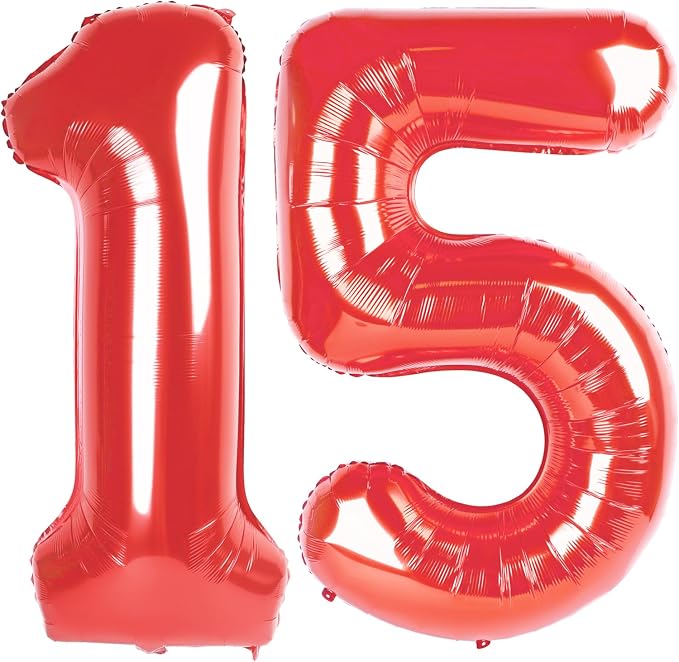 Numbers 14 Balloon 40Inch Red Balloons by Argthjy