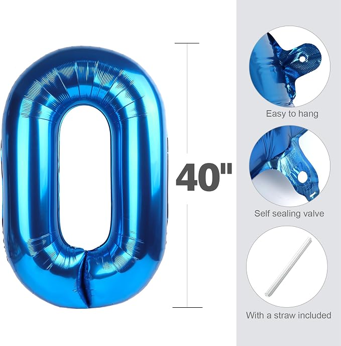 Number Balloons 2 Balloon 40 inch Dark Blue - Image 5