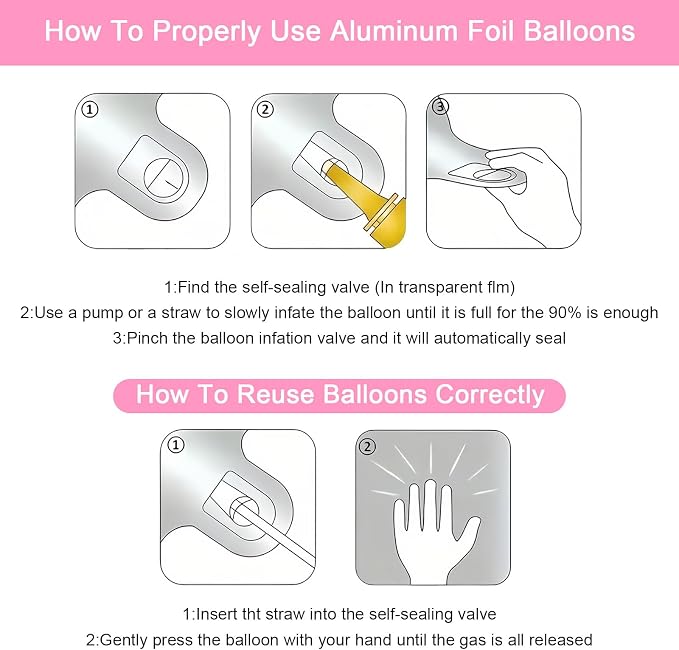 Bow Pink 5 Balloons, 40 Inch Giant Pink Bow Helium Foil Number 5 - Image 9