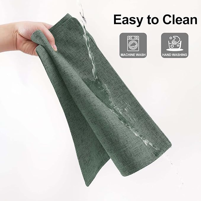 Homaxy Cloths Placemats for Dining Table Set of 6, Cotton Linen Blend Table Mats - Image 7