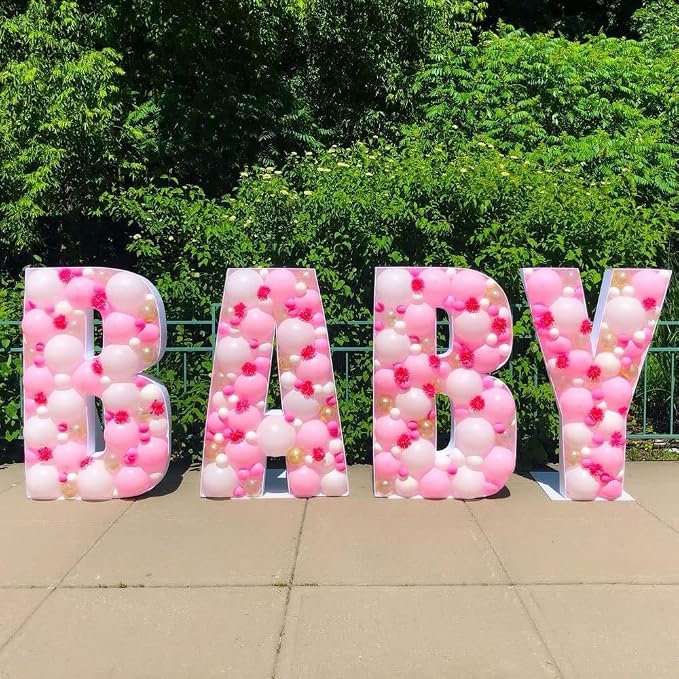 Marquee Letters 3FT Tall Mosaic Balloon Frame Pre-Cut Foam Board Letter R | - Image 6