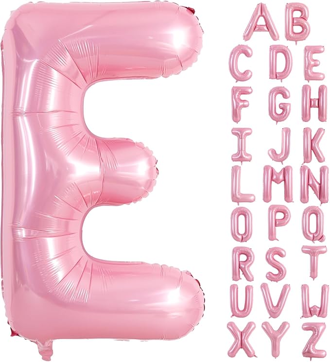 TONIFUL 40 Inch Large Pink Letter E Balloons Giant Foil Mylar Alphabet Balloon by TONIFUL