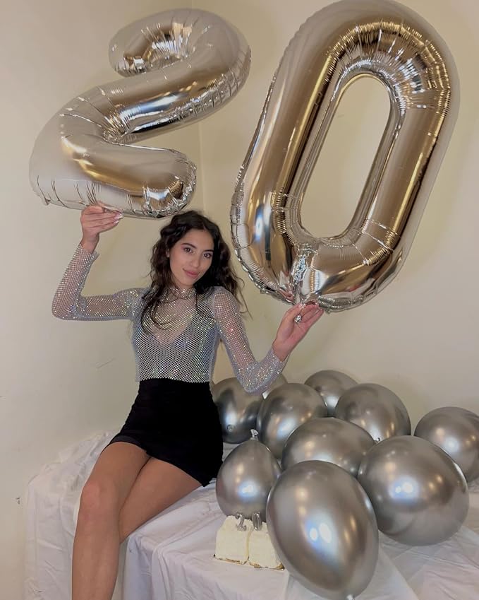 Silver Number 15 Balloon 40 Inch, 15th Birthday Decorations Men Women | Foil - Image 7
