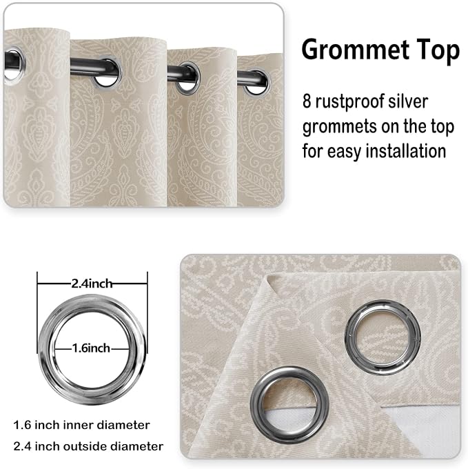 DWCN Ombre Blackout Curtains for Bedroom - Image 5
