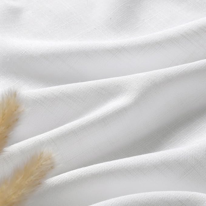 White Linen Extra Long Curtains - Image 6