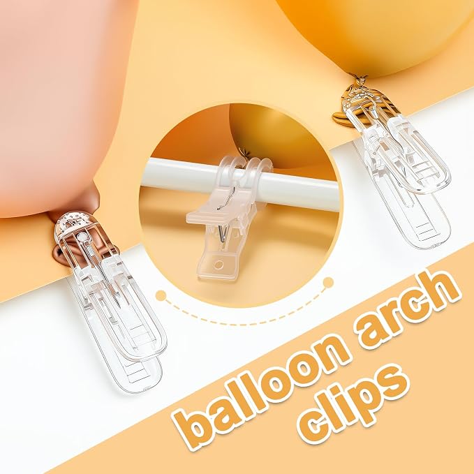 Balloon Arch Clips, 20 Pack Transparent Plastic Clips - Image 4