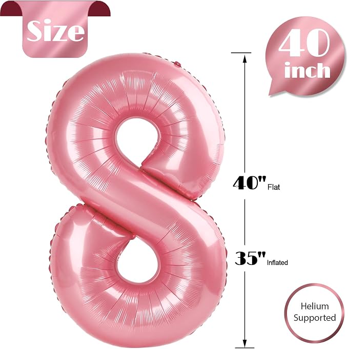 Pastel Pink 8 Balloon - Image 5