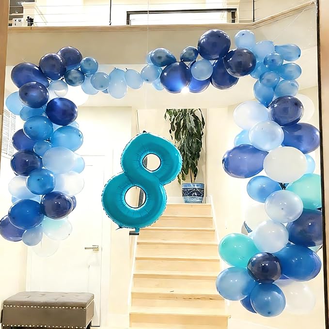Number Balloons 8 Balloon 40 inch Blue - Image 3
