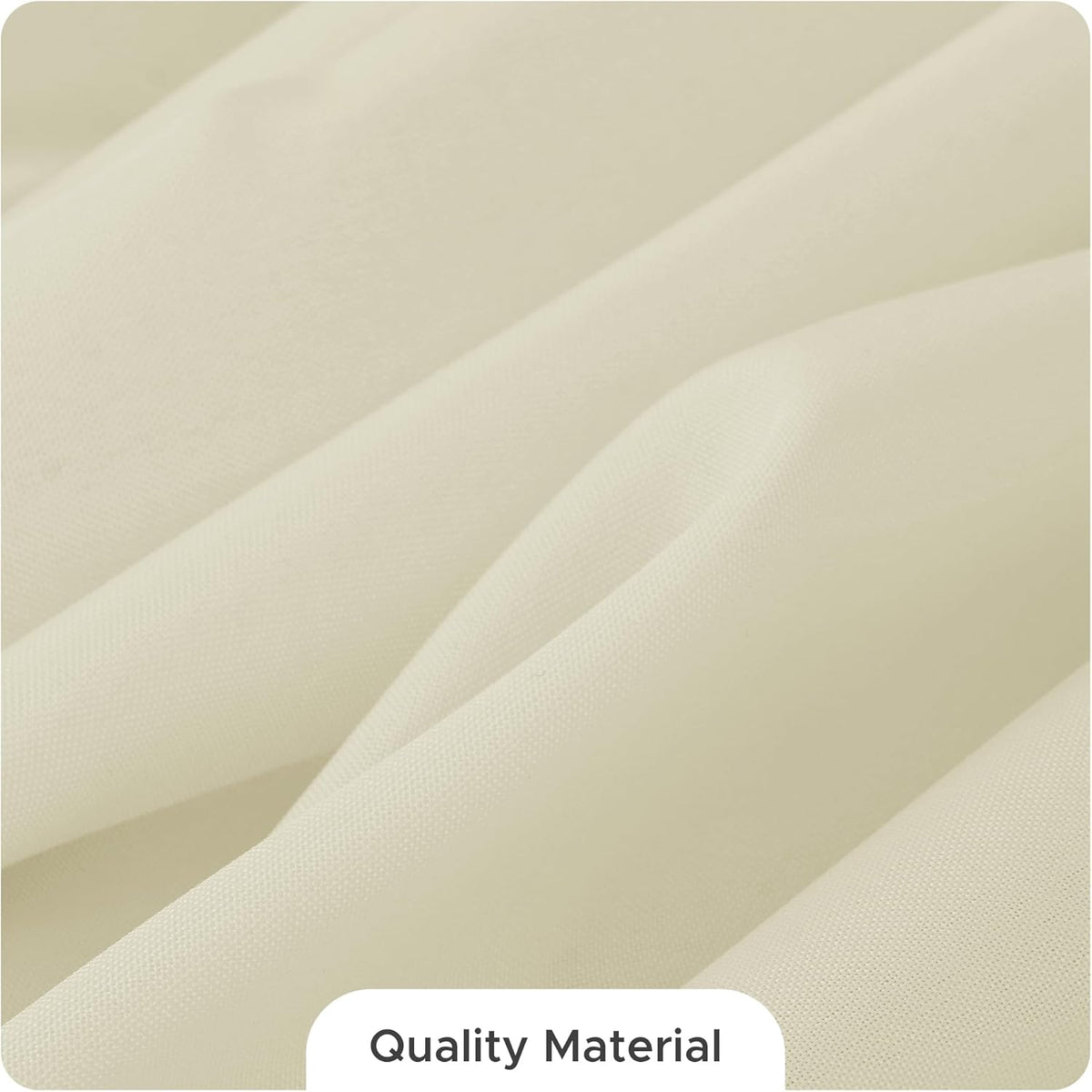 Fitable 8 Pack Rectangle Tablecloths: Stain Resistant Wrinkle Free Fabric Table Clothes, Washable Reusable Polyester Table Covers for Wedding Party Birthday Banquet Reception(Ivory, 90x132 Inch)