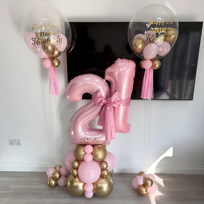 40 Inch 20th Birthday Balloon for Women - Image 4
