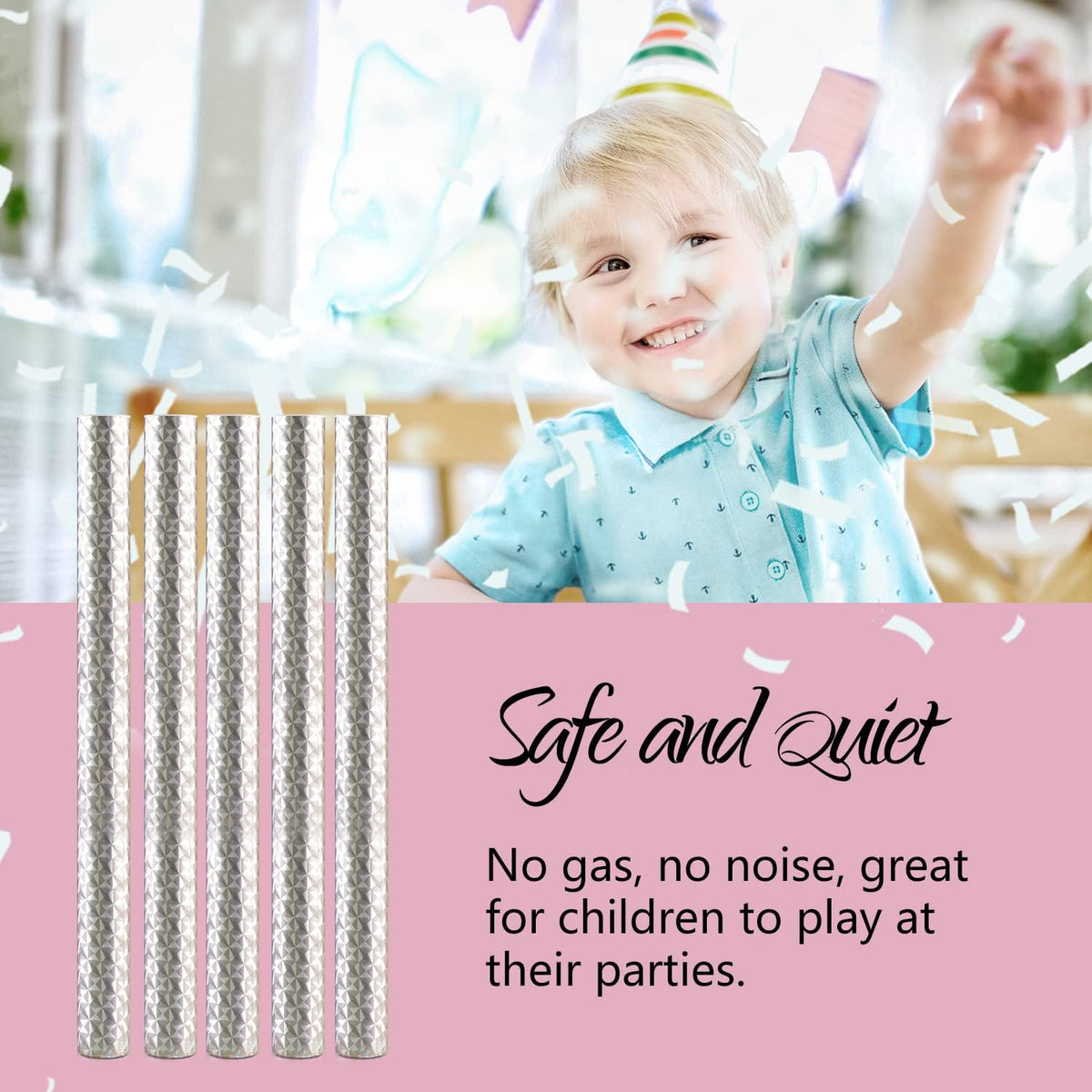 BATTIFE 21Pack White Confetti Wands, 14 Inch Tissue Paper Confetti, Flick Flutter Sticks for Wedding, Celebrations, Anniversary, Birthday, Graduation Party