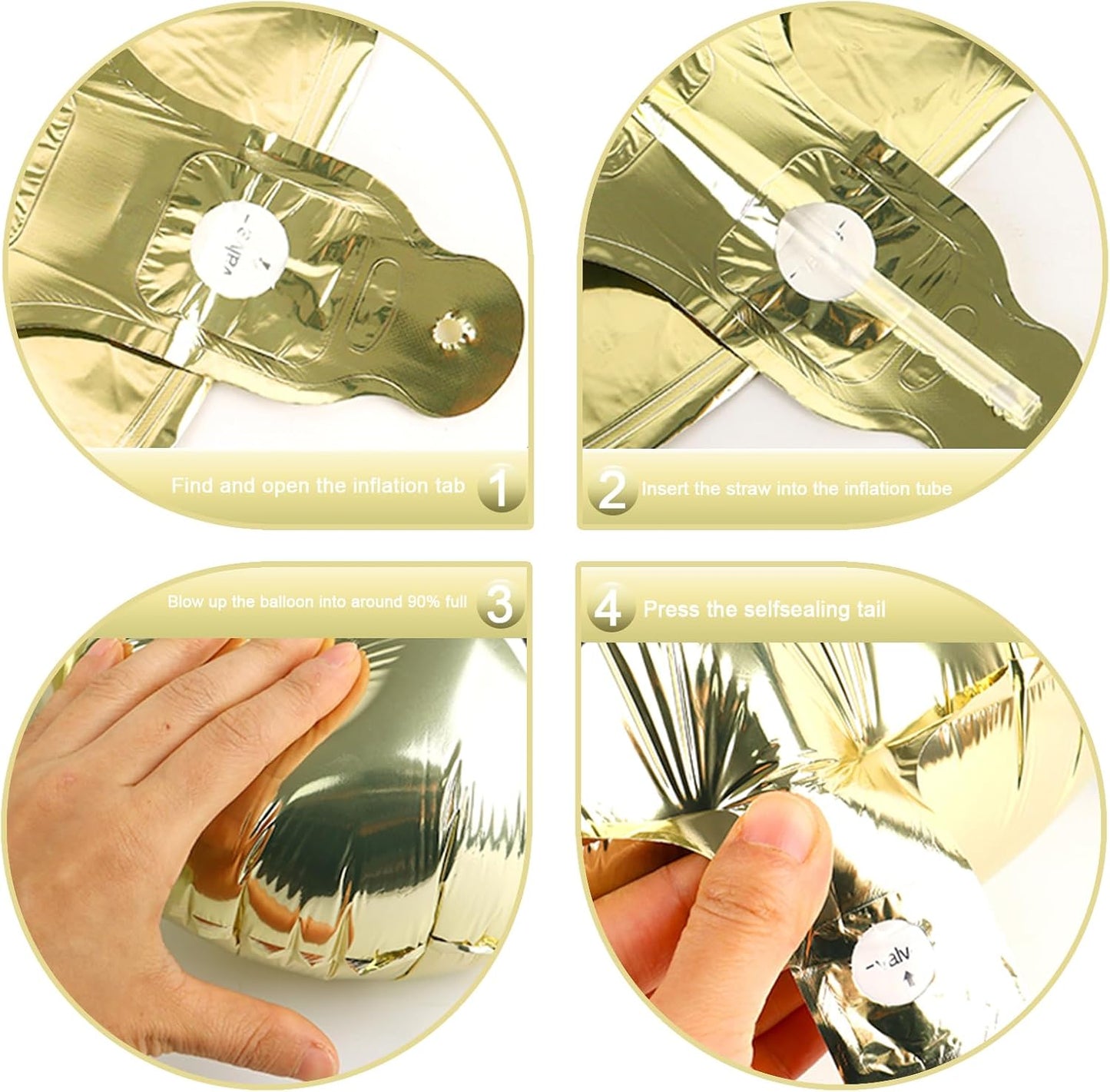 Large 40 Inch Champagne Gold 3 Number Balloon, 3 13 23 30 33 36 38 Light Gold Birthday Party Decorations, Numbers Three Foil Balloons for Anniversary Party Graduations Celebration Supplies