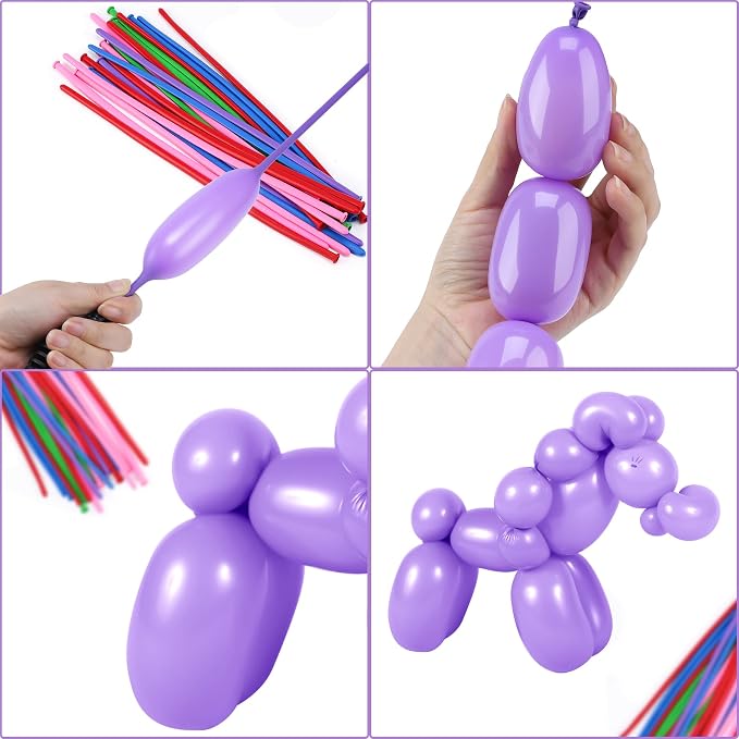 100Pcs 260 Balloons Latex with 1 Hand Balloon Pump Kit, Professional Premium - Image 4