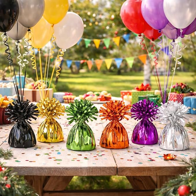 ROYALHOUSE Metallic Wrapped Balloon Weights - Image 6