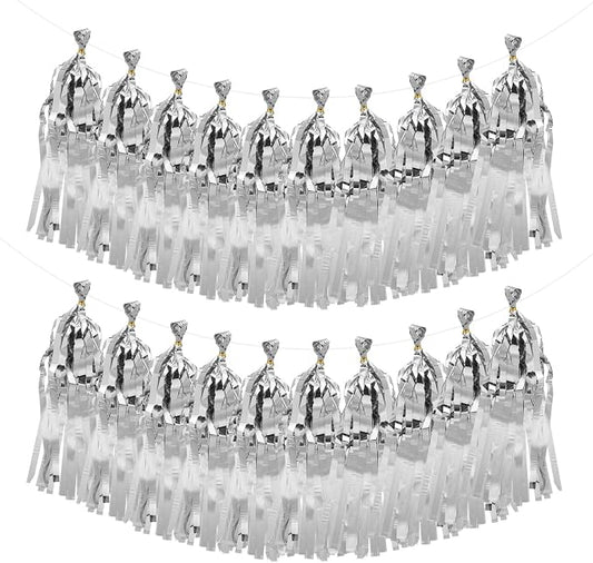 MECCANIXITY 20Pcs Shiny Tassel Garland Banner Tissue Paper by MECCANIXITY
