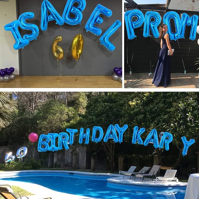 TONIFUL 40 Inch Large Blue Letter B Foil Balloons Alphabet Balloons | Giant - Image 4
