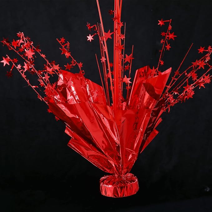 6 Set Red Christmas Table Balloons Centerpiece Stand Kit - Image 6
