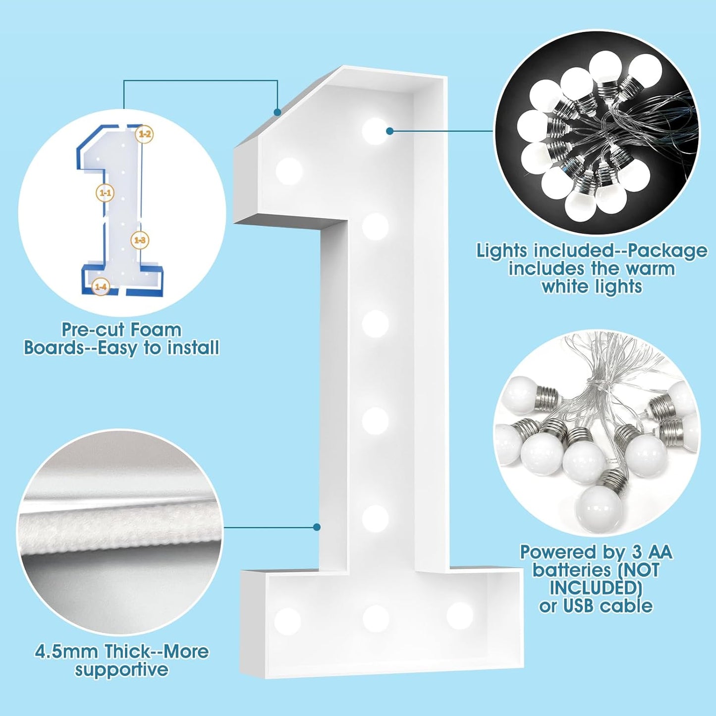 Ledido 4FT Marquee Light Up Letters, Cool White Light Up Letters Large Marquee Letter for Party Decorations, Mosaic Letter V for Balloons, Wedding Birthday Graduation Decor