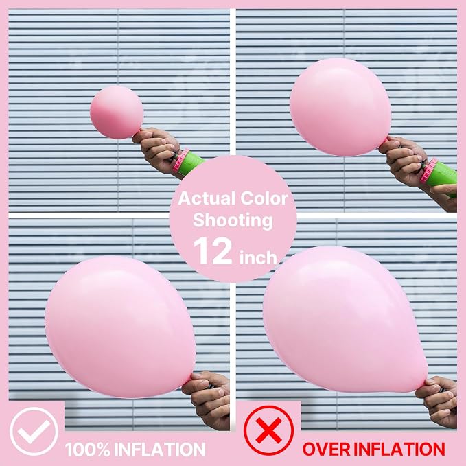 PartyWoo Light Pink Balloons 50pcs Pastel Pale Baby Pink Color | 12 Inch - Image 3