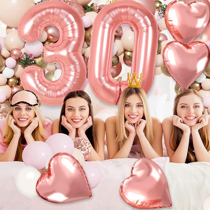 40 inch Rose Gold Birthday Decorations - Image 5