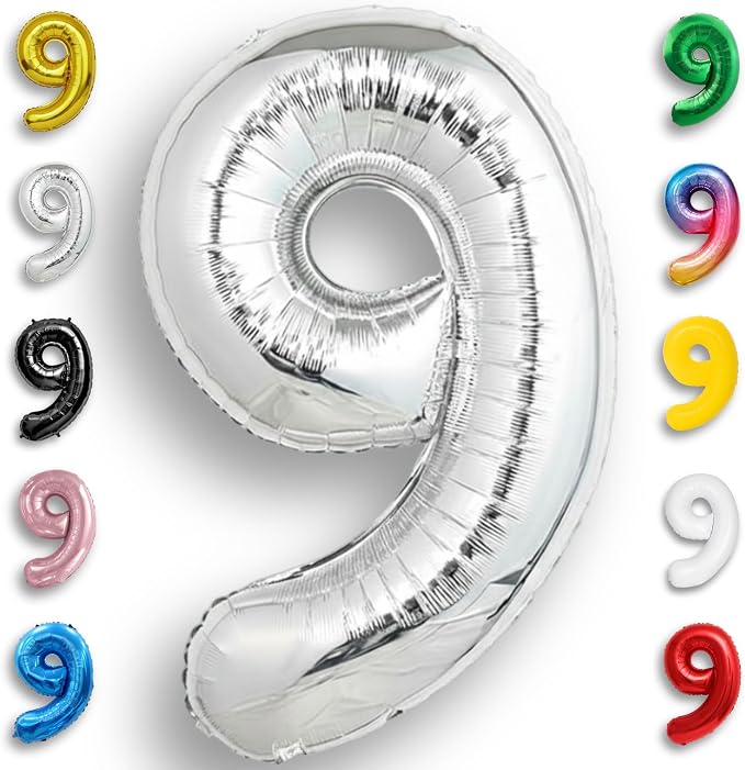 Silver Number Balloon 9 Mylar Foil Balloons 32 inch by Unknown