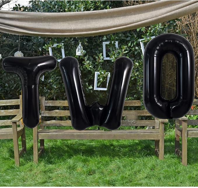 TONIFUL 40 Inch Large Black W Letter Balloon - Image 4