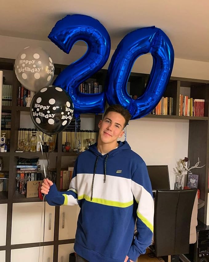 Lovoir 40 Inch Navy Blue Number 2 Balloon Large Size Jumbo Digit Mylar Foil - Image 3