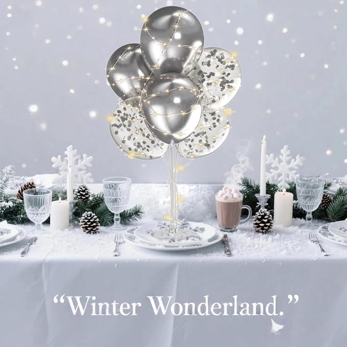 2Set Silver Balloons Stand, Balloons Stands - Image 4
