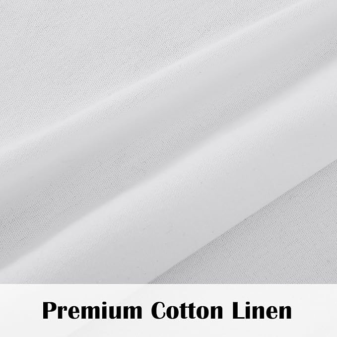 Farmhouse Valance Curtains, Boho Cotton Linen Kitchen Valance, Rustic Button - Image 7