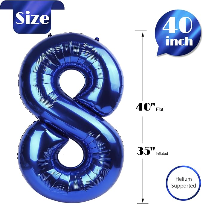 Night Blue 8 Balloon - Image 5