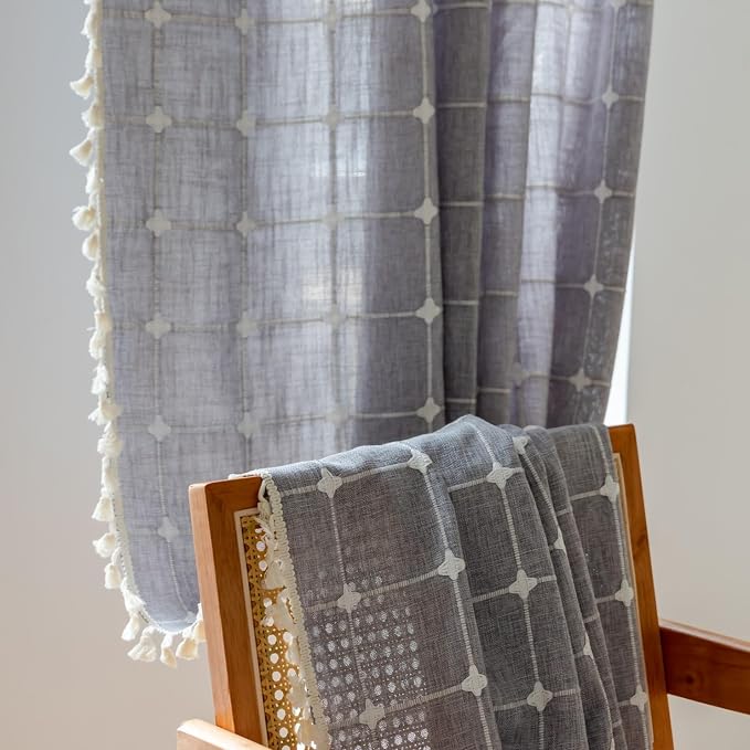 Sutuo Home Boho Curtains for Bedroom Living Room 84 Inch Length, Linen Light - Image 7