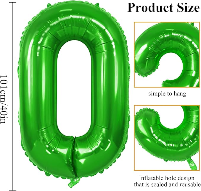 Number 10 Balloons for 10th Birthday Party Decorations, 0-100 Large No.10 - Image 2