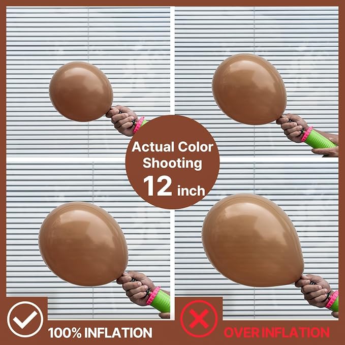 PartyWoo Brown Balloons 101pcs Boho Neutral Coffee Tan Fall Color | Balloons - Image 4