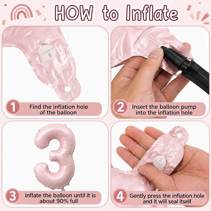 Baby Pink Number 19 Balloon 40 Inch, Pastel Foil Milestone Party Supplies | - Image 5
