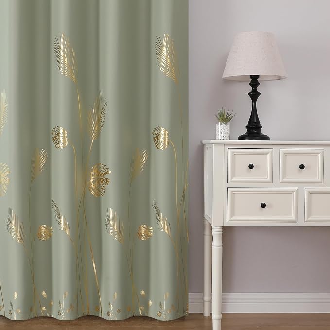 Sage Green Thermal Insulated Blackout Curtains 72 Inches Long - Image 2