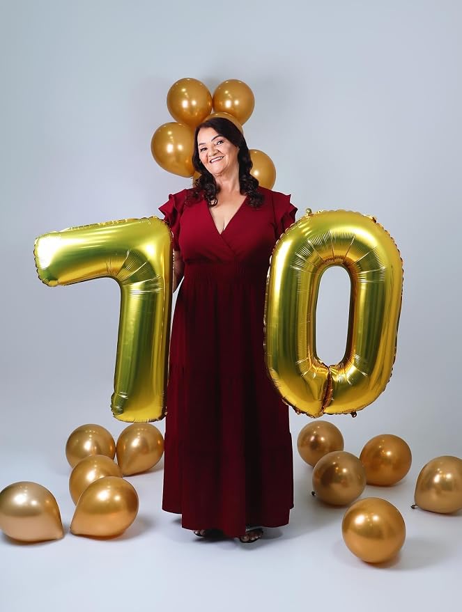 40 Inch Gold Number 4 Balloon Birthday Party Decorations - Image 8