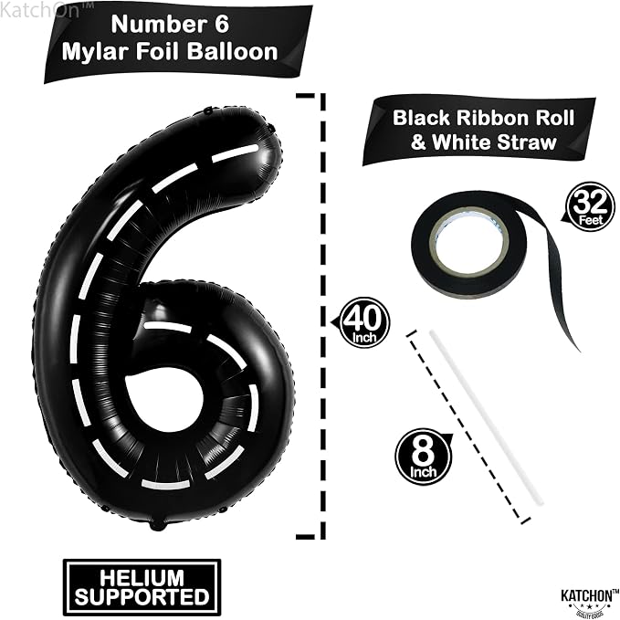 KatchOn, 40 Inch | Hot Wheels 6th Birthday Balloon | 6th Road Birthdays - Image 4