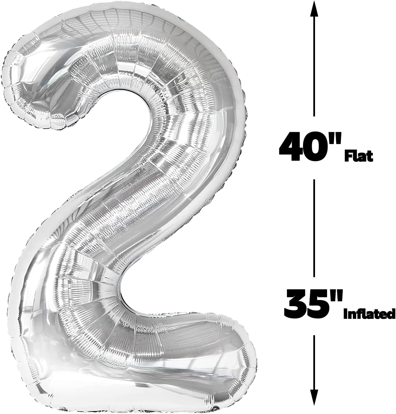 Silver Number 27 Birthday Balloon 40 Inch, Digital Balloons for 27 72 Party Celebration Decorations Supplies, Mylar Foil Numbers Balloon for 27 Wedding Anniversary